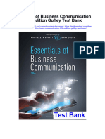 Essentials of Business Communication 10th Edition Guffey Test Bank