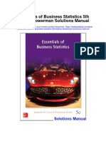 Essentials of Business Statistics 5th Edition Bowerman Solutions Manual
