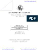 Mathematics Polytechnic Engineering-Mathematics Semester 1 Text Books
