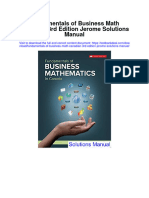 Fundamentals of Business Math Canadian 3rd Edition Jerome Solutions Manual