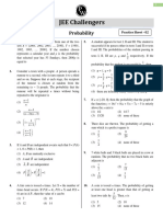 Probability 02 - Practice Sheet - JEE Challengers 2023
