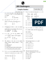 Complex Numbers 02 - Practice Sheet - JEE Challengers 2023