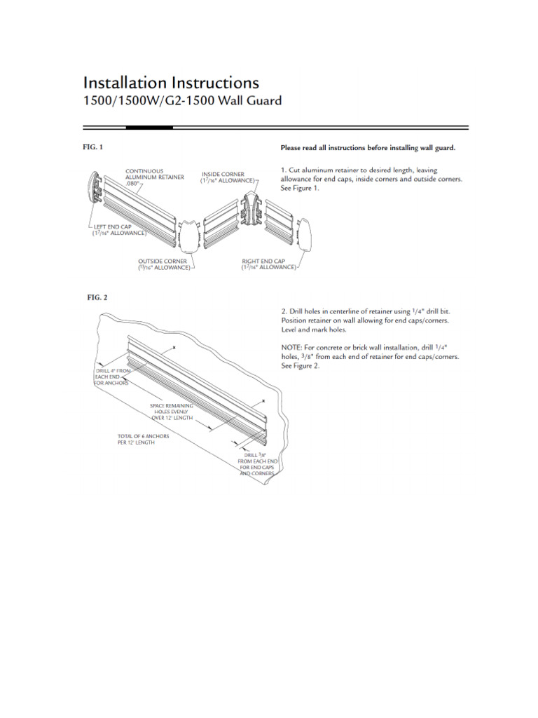 Installation Instructions Wall Guard 1500 PDF