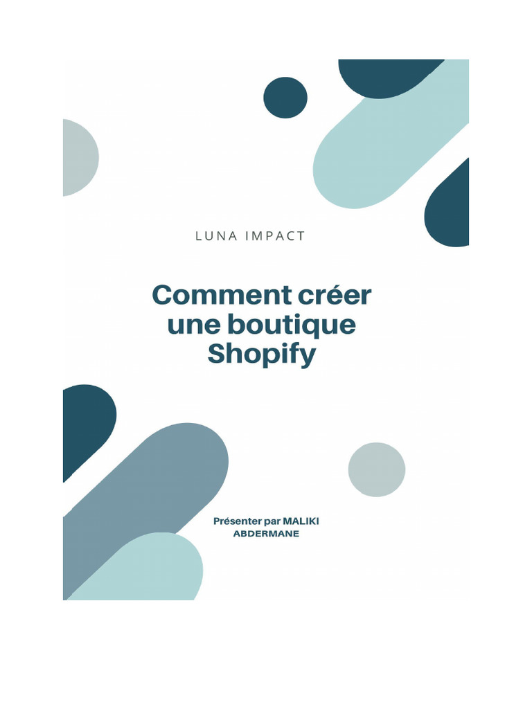 Créer une boutique Shopify de A à Z | PDF | Affaires