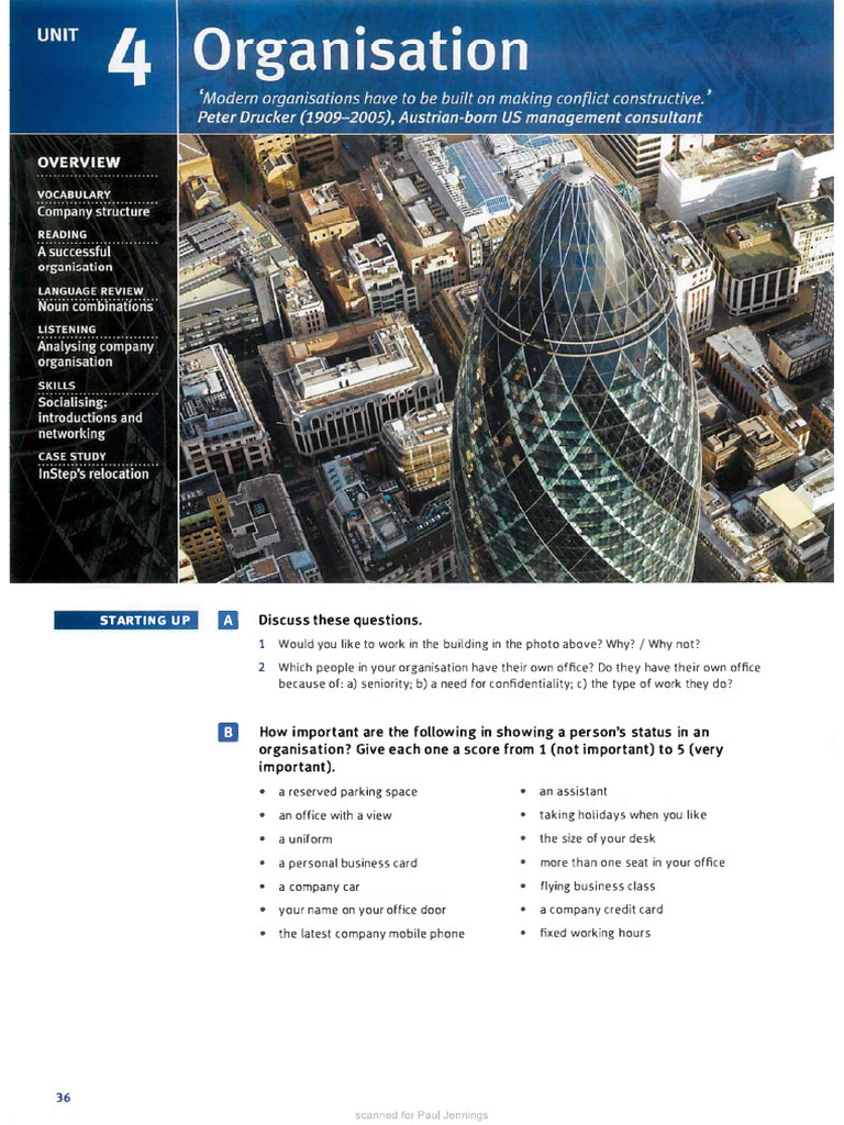 Unit 1 Organisation - Course | PDF