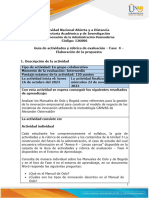 Guía de Actividades y Rúbrica de Evaluación - Unidad 3 - Fase 4 - Elaboración de La Propuesta