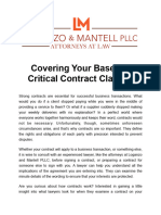 Covering Your Bases 7 Critical Contract Clauses