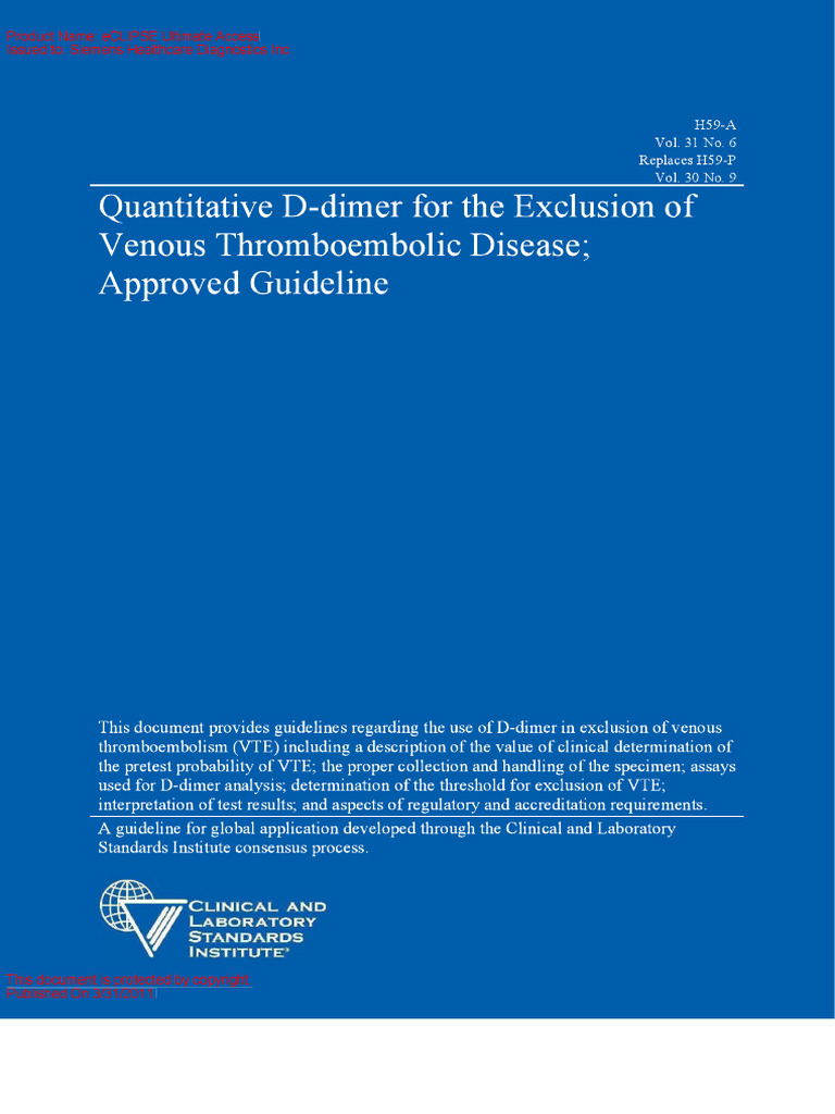 CLSI Guideline H59 | PDF