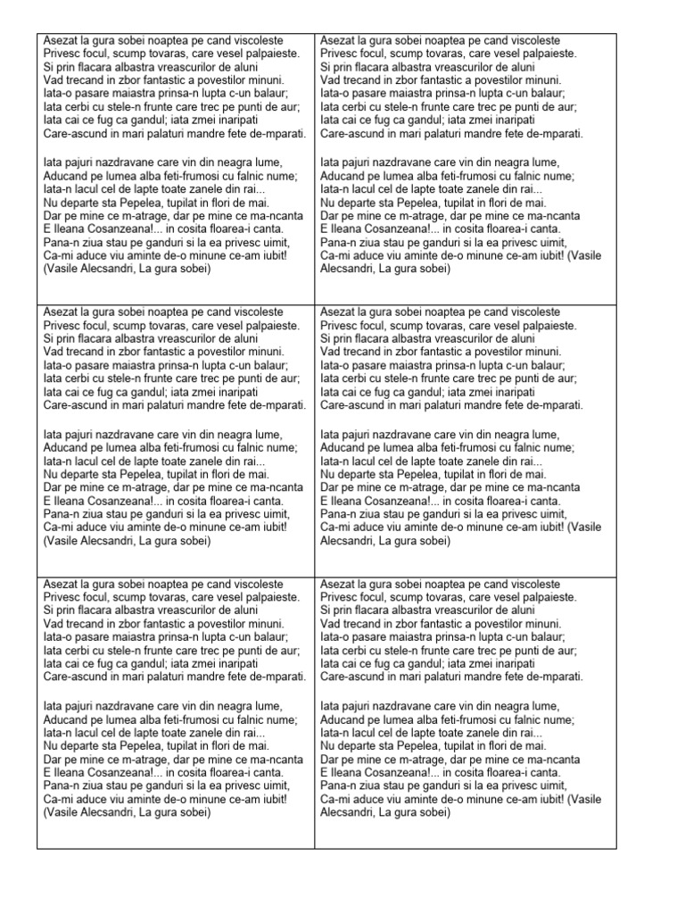 Poezii Aplicatii - Figuri de Stil | PDF