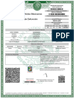 Estados Unidos Mexicanos Acta de Defunción: Identificador Electrónico