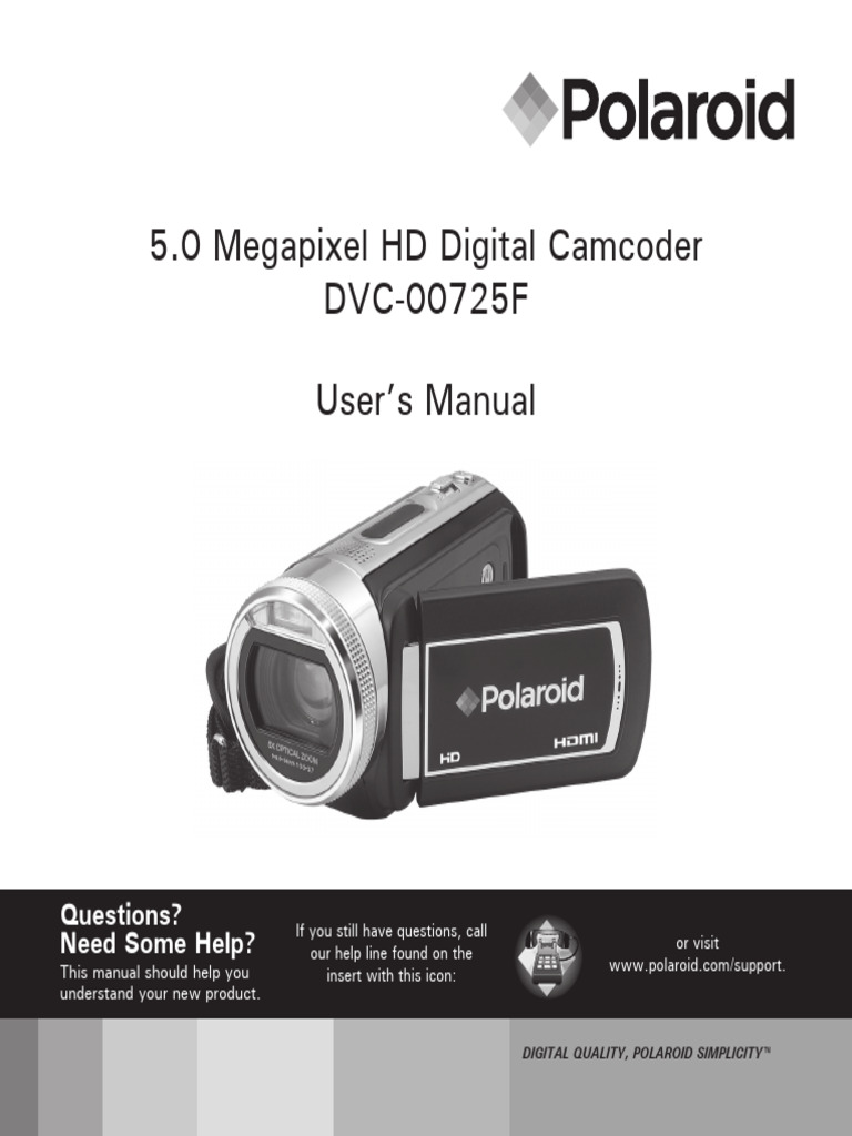 Manual dvc725f Ug en PDF Camera Digital Camera