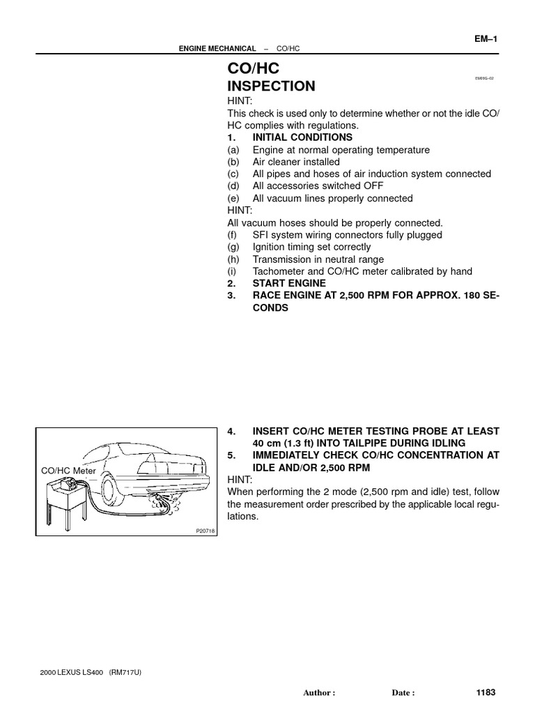 Lexus LS400 Engine Inspection Guide | PDF | Belt (Mechanical ...