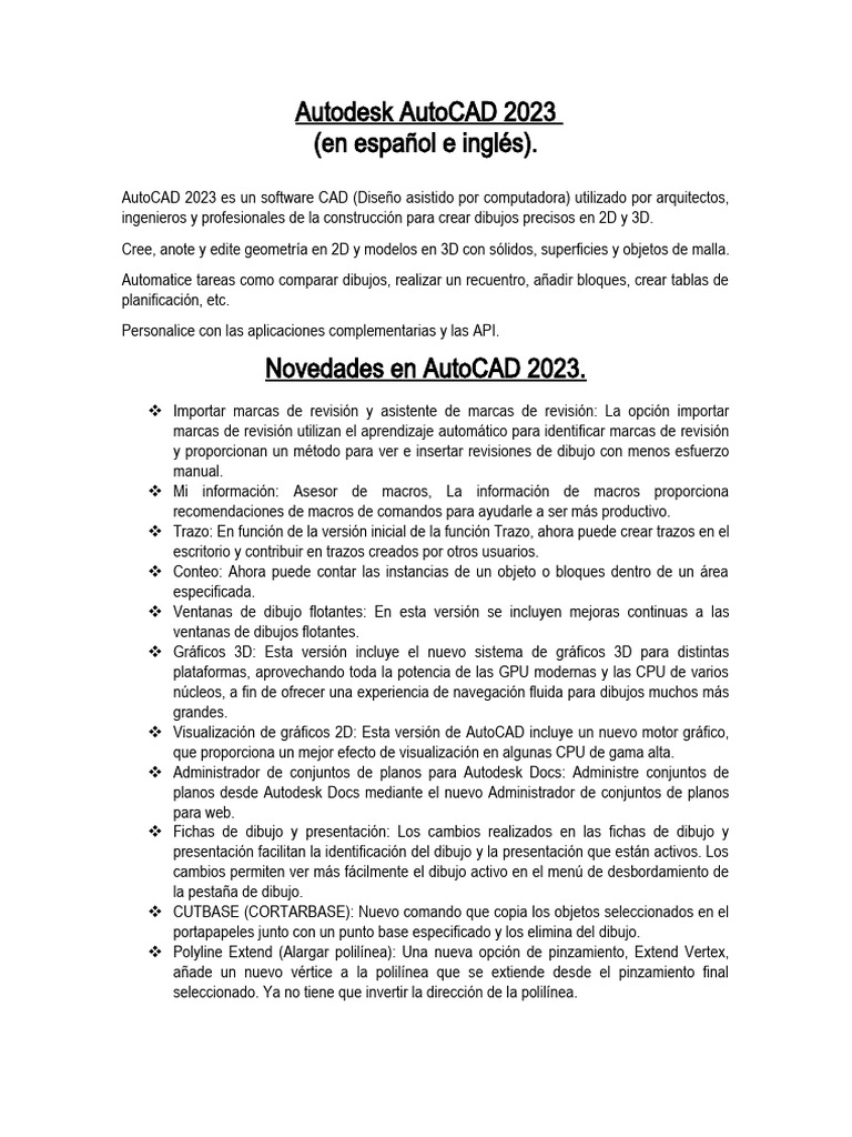 Autodesk autocad 2023 pdf cad autom tico autodesk