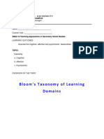 Bloom's Taxonomy of Learning Domains: Gubat, Sorsogon