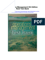 Operations Management 5th Edition Reid Test Bank