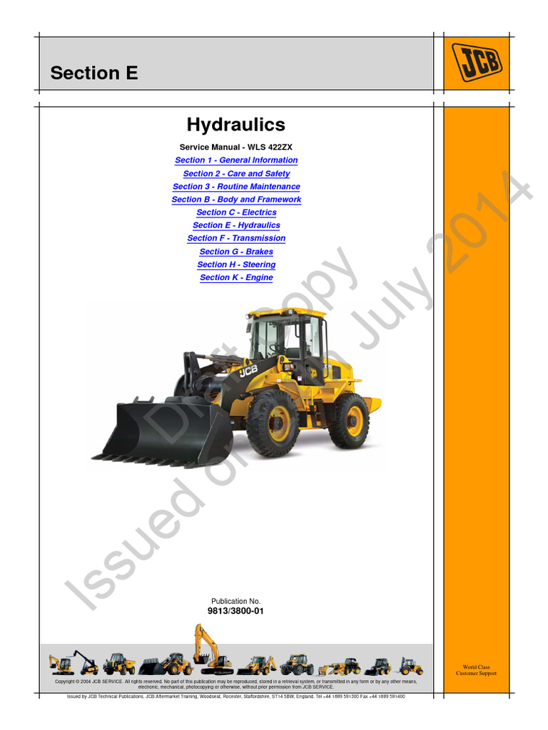 422ZX JCB Service Manual 89 Paginas | PDF | Valve | Pump