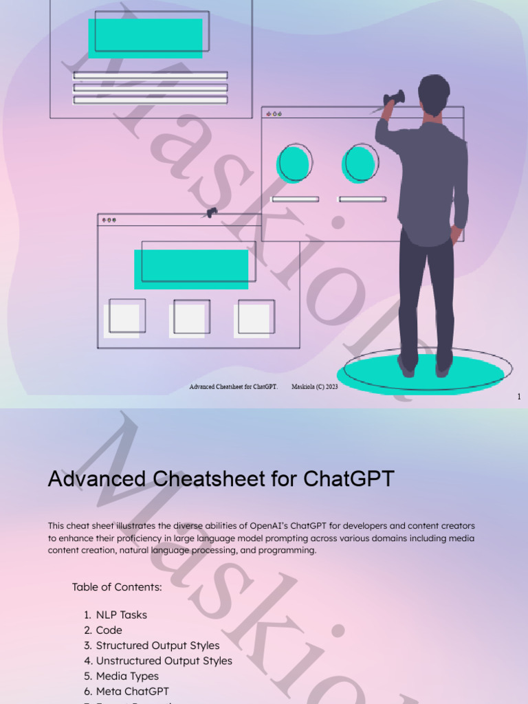 Advanced Cheatsheet For ChatGPT | PDF | Calculator | French Cuisine