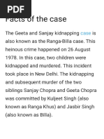 Ranga-Billa Case Overview: 1978 | PDF | Murder | Crime & Violence