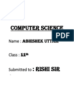 Class 11 Computer Science Project ISC Board