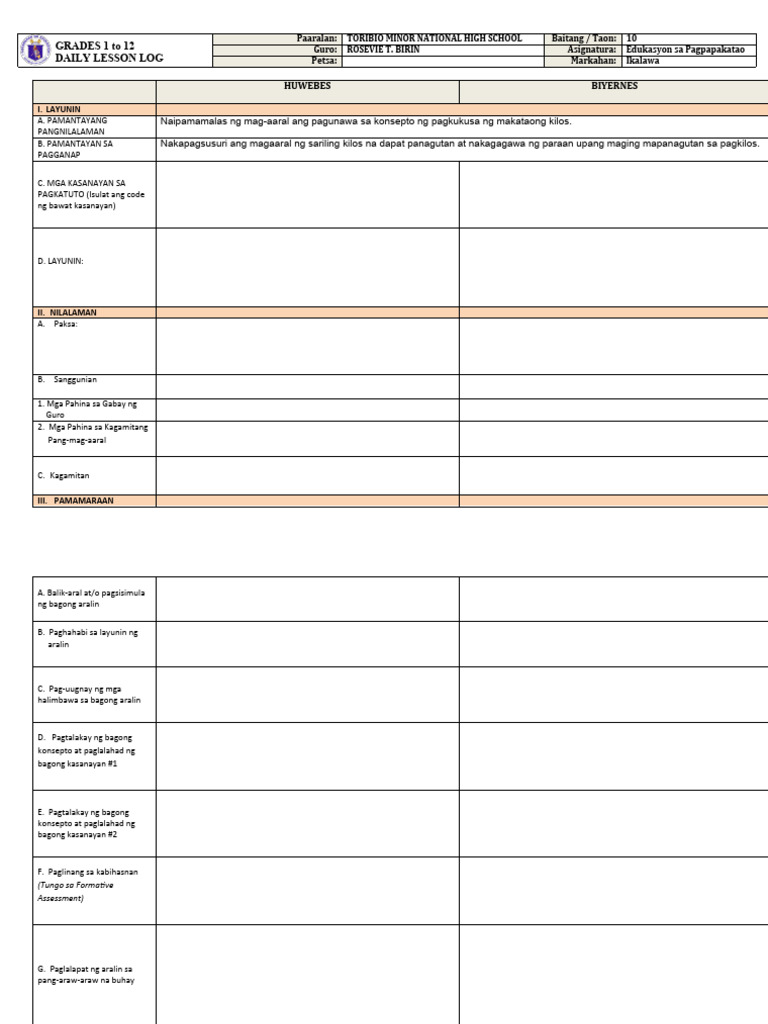 DLL TEMPLATE ESP PDF
