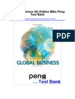 Global Business 4th Edition Mike Peng Test Bank