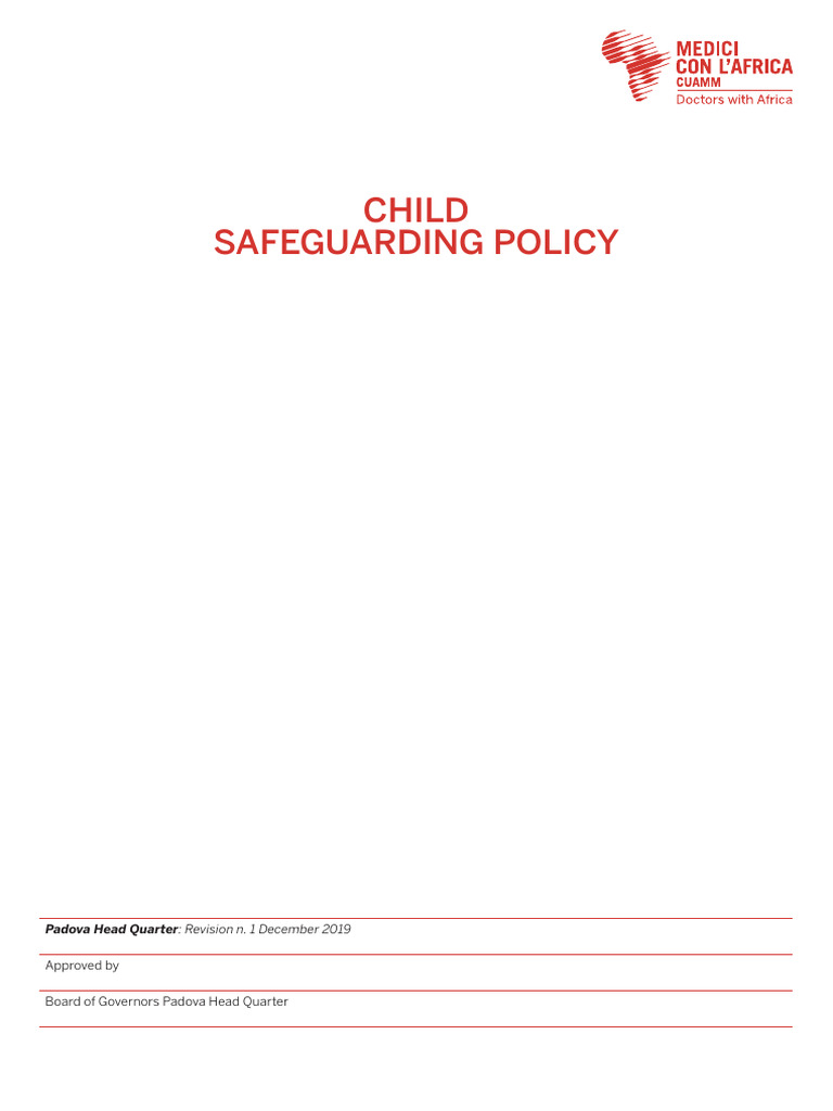 CUAMM - 2 Child Safeguarding Policy - Dec. 2019 | PDF | Child Abuse ...