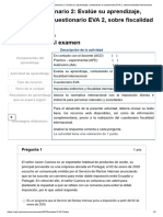 Examen - (AAB02) Cuestionario 2 - Evalúe Su Aprendizaje, Contestando El Cuestionario EVA 2, Sobre Fiscalidad Internacional - .PDF PRACTICA TRIBUTARIA