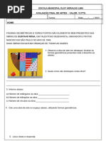 Avaliação de Arte - 2º Ano 2º Bimestre | PDF