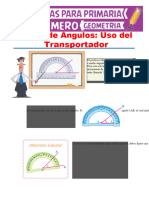 Uso Del Transportador para Medir Ángulos para Primero de Primaria