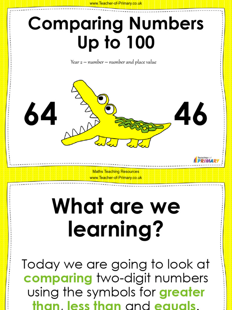Comparing Two Digit Numbers | PDF | Mathematics