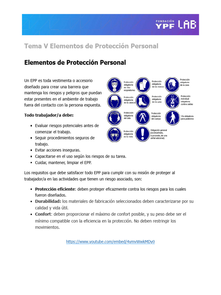 Elementos De Protección Personal Pdf Ropa Zapato