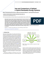 Bibliographic Review and Comparison of Optimal Sizing Methods For Hybrid Renewable Energy Systems