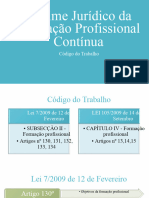 Regime Jurídico Da Formação Profissional Contínua: Código Do Trabalho