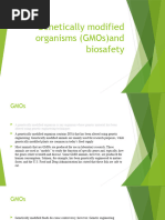 Genetically Modified Organisms (Gmos) and Biosafety