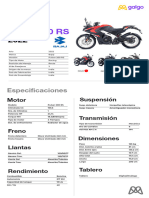 Ficha T Cnica Pulsar 200 RS