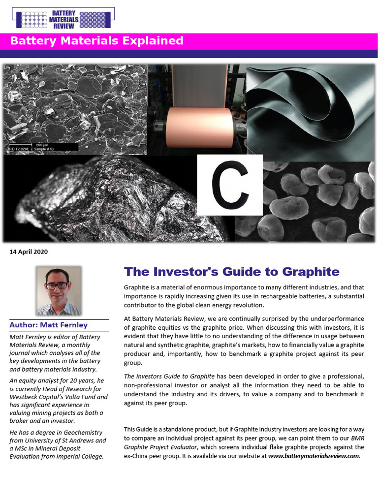 Battery Metals Graphite | PDF | Graphite | Lithium Ion Battery