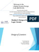 Design of Counters: Welcome To The Course-Digital System Design Code-BECE102L