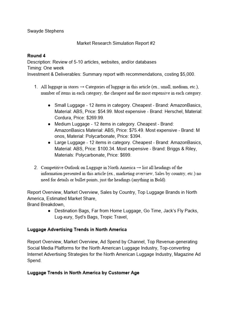 Market Research Report 2 | PDF | Market Segmentation | Entertainment