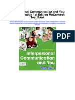 Interpersonal Communication and You An Introduction 1st Edition Mccornack Test Bank
