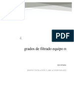 Grado de Filtración Equipo de Recuperación de Energía