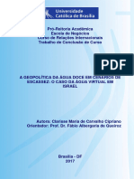 A Geopolítica Da Agua Doce em Cenários de Escassez: o Caso Da Água Virtual em Israel