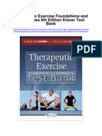 Therapeutic Exercise Foundations and Techniques 6th Edition Kisner Test Bank