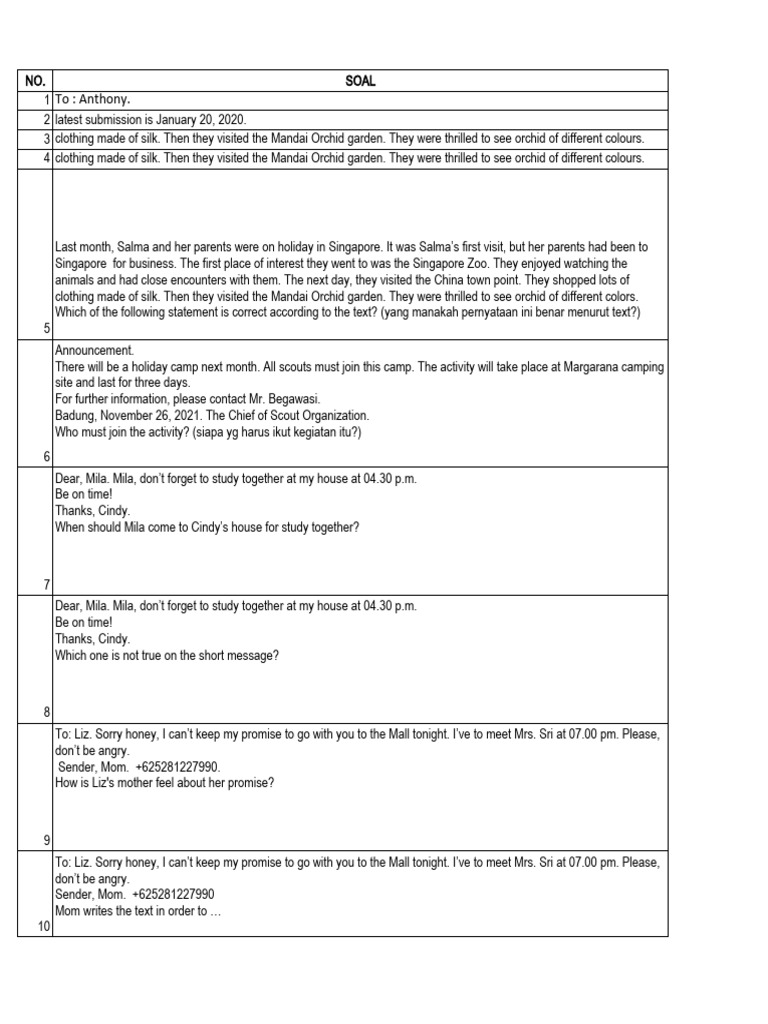 Pat English Smp Kelas 8 Semester 2 Pdf