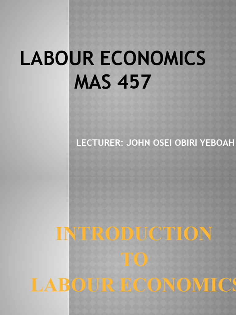 Labour Economics 2023 PDF Labour Economics Externality