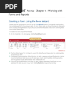 Access - Chapter 4 - Working With Forms and Reports