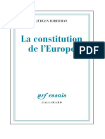 La Constitution de Leurope Jürgen Habermas, Christian Bouchindhomme