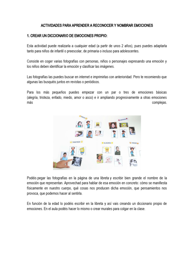 30 Actividades Sobre Inteligencia Emocional | PDF | Las emociones | Empatía