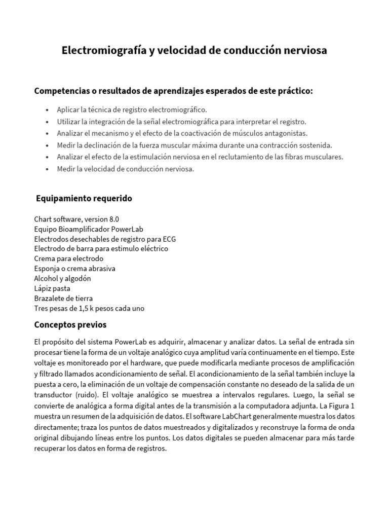 Electromiografía y Conducción Nerviosa | PDF | Electromiografia ...