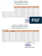 Kartu Pemeliharaan Barang Sapras Tiap Ruang New TP 2324