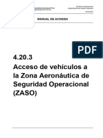 4.20.3 Acceso de Vehículos A La Zona Aeronáutica de Seguridad Operacional (ZASO)
